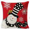 Pillow Cushion Cover Linen Santa Claus Pillow Cover Linen Material