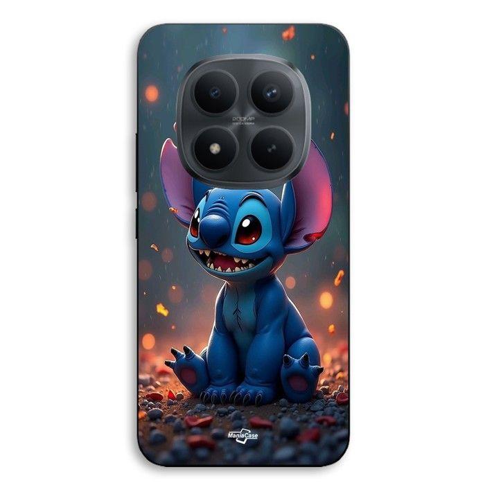Phone Case - MANIACASE - Xiaomi Redmi Note 15 Pro 5G - Silicone TPU - Cute 3D Stitch - Black