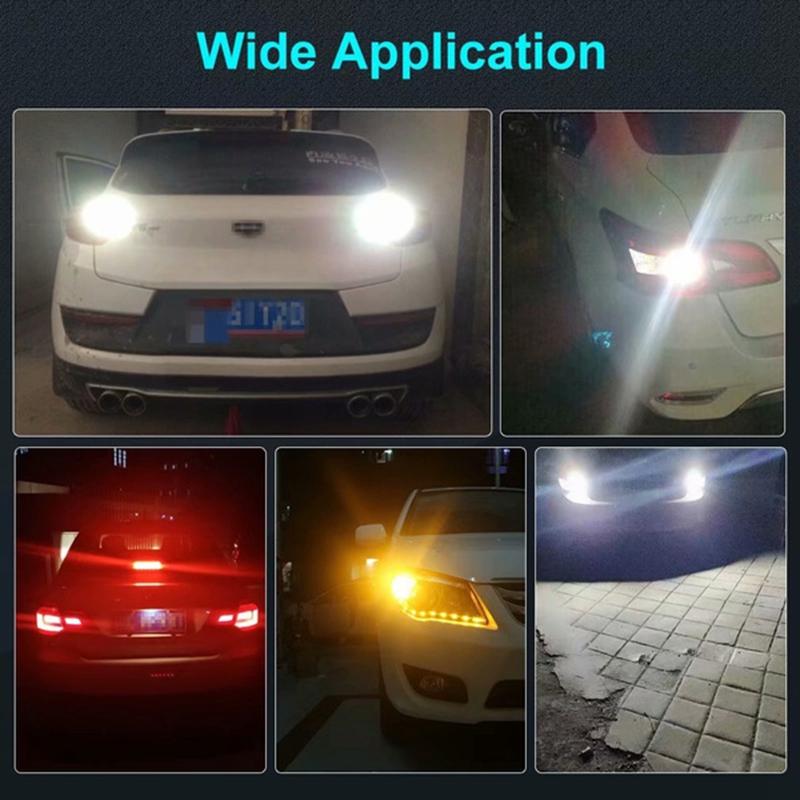 2pcs 1156 P21W P21 5W 1157 BA15S BAY15D Led Car Signal Lamp Daytime Running Light 12V Auto Car Fog Lamp White Red Yellow
