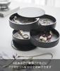 Yamazaki Accessory Tray 4 Tier Black W10 x D10 x H10cm Tower with Lid Accessory Case Accessory Storage 4069 Approx.