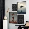 1 Flugzeug Design Flaches Poster Leinwand Malerei Kunst Dekoration Caf É Bar Raum Wanddekoration