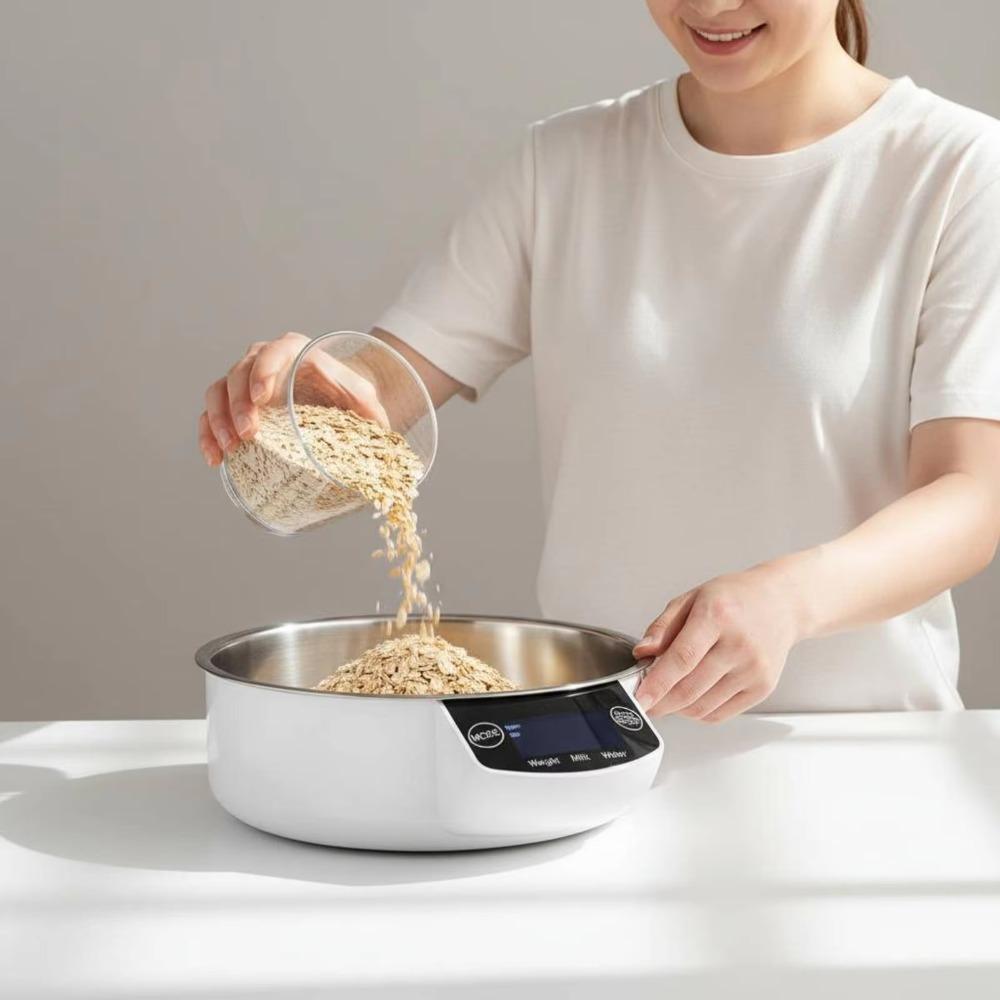 LCD Display Stainless Steel Electronic Bowl Scale Detachable Kitchen Scale Food Bowl Scale  Baking