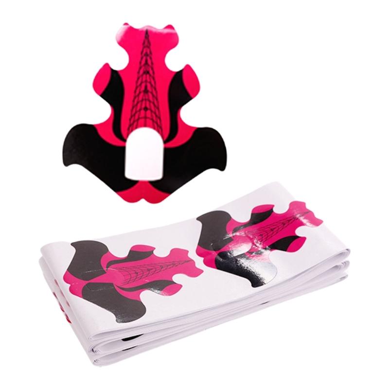 100 Pieces Nail Extension Forms For Professional And DIY Use Manicure Training Supplies For Beginners And Salons