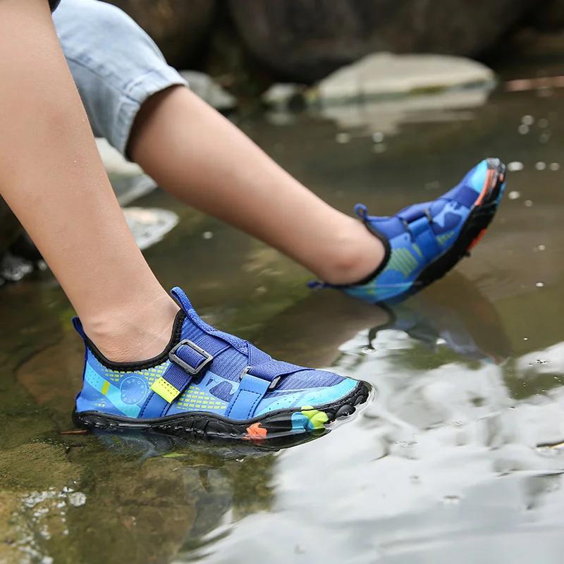 Children Beach Aqua Shoes Boy Girl Barefoot Water Shoes Quick-Dry Drainage Diving Swim Sandals Kids Fishing Surf Wading Sneakers