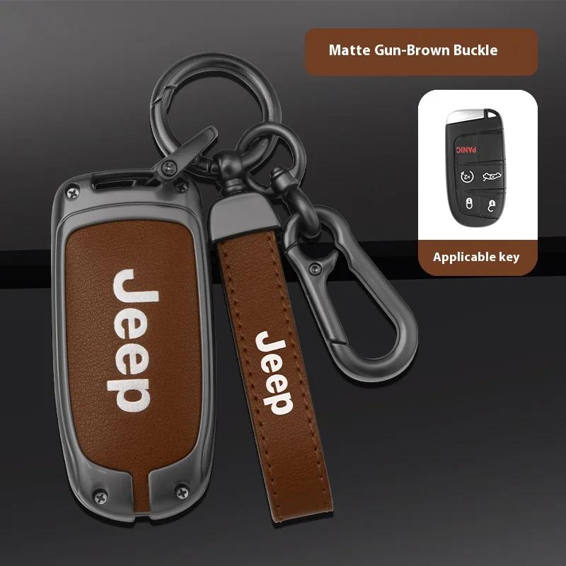 Dla samochodu Jeep Aluminiowe Etui na Kluczyki Torba na Kluczyki Brelok Obudowa Jeep Commander Compass Gladiator Wagoneer Grand Cherokee Wrangler JK Rene