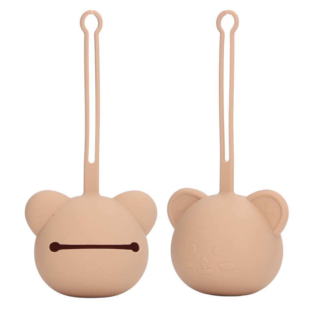 Silicone Pacifier Case Holder Travel Storage Pouch Accessories for Newborn Baby Boys Girls Bear Shape