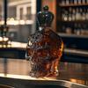 Whiskey Bottle Skull Decor Alcohol Dispenser Skeleton Whiskey Wine Bottle Sculpture for Bourbon Vodka Brandy Party Birthday