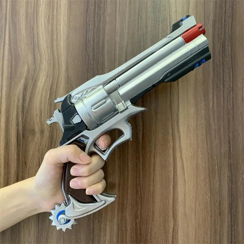 Cosplay Golden Guns Laser Rifle Revolver Prop Weapons Model Gun No Shotting Safety PU Rubber Halloween Gift