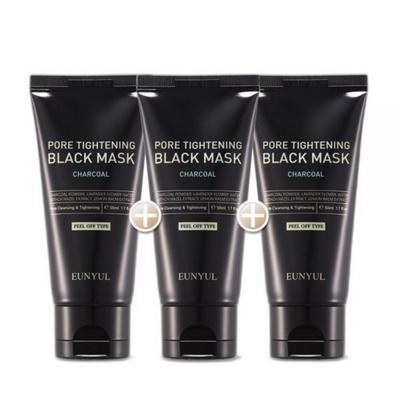 Pore Tightening Black Mask Peel-Off Pack 3 Pieces/Peel-Off Type/ Pore Management, 3 Pieces