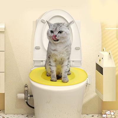 Cat Toilet Training System Cat Toilet Training Kit Teach To Use Reusable Cat Toilet Seat Training Kit Training Seat Tool