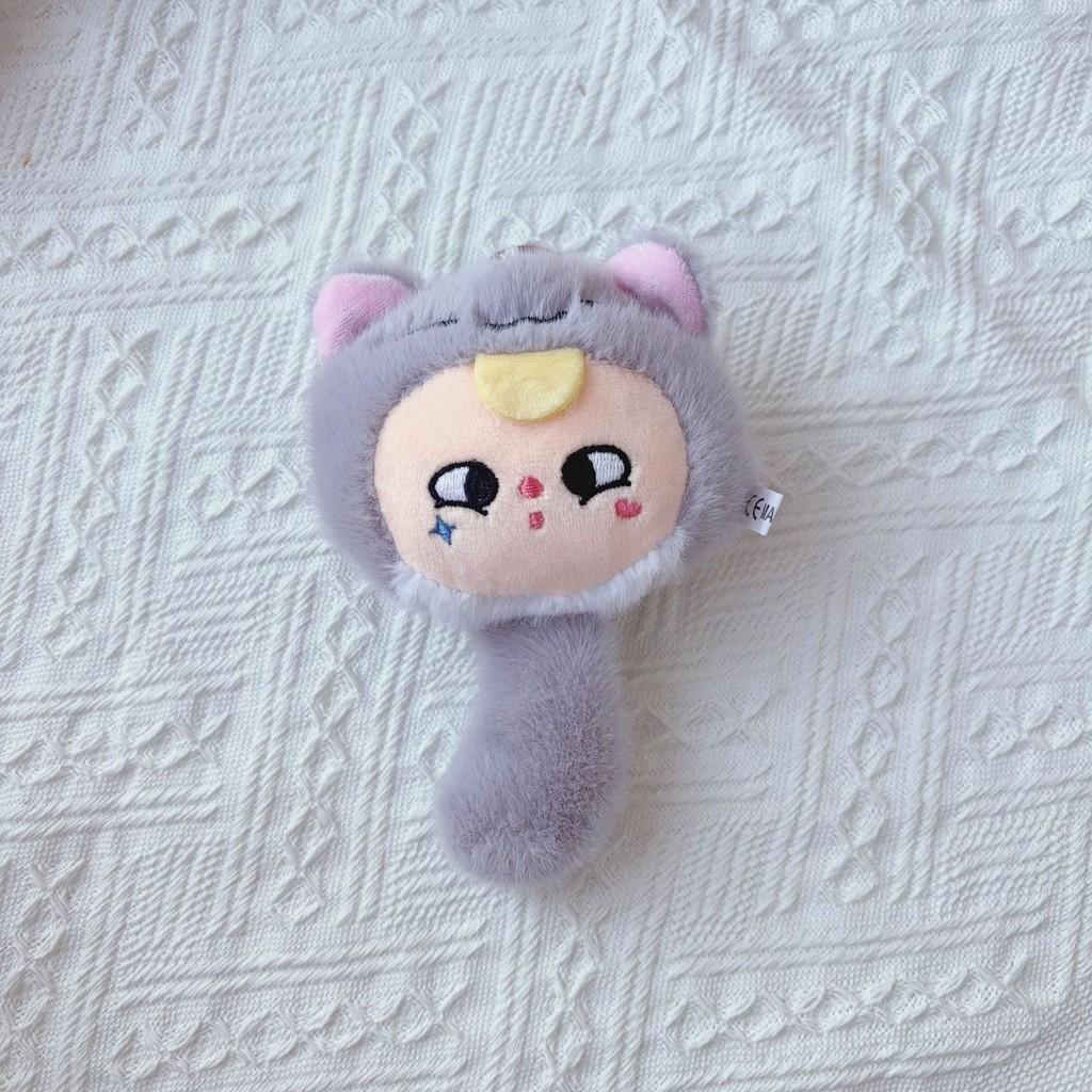 Плюшевый брелок-зайчик для малышей с серебряной цепочкой для детей и украшения сумки Gray