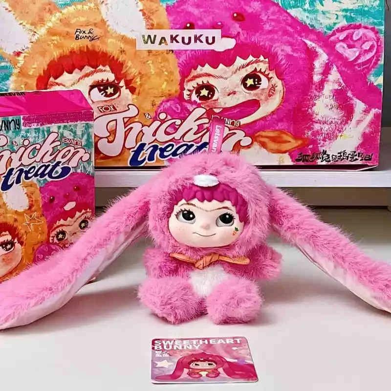 

Wakuku Лис Зайчик Trickor Treat Блайнд Бокс Милый Wakuku Экшн Фигурка Мистери Бокс Лис Зайчик Аниме Кукла Брелок Сумка с Сюрпризом Игрушки style B