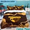 Custom Name 3PCS Hawks Team Spirit Bedding Set,Including  Duvet Cover And 2pcs Pillowcases Perfect for Bedroom,Dormitory,Fan Christmas gift