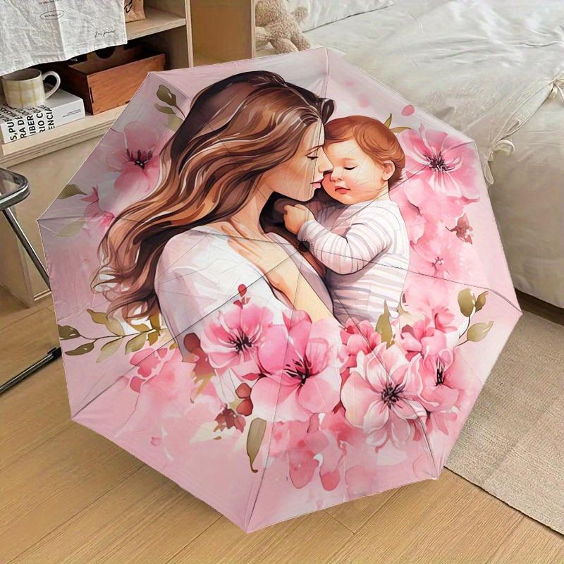 1pc Motherhood, Love Themed High-quality Umbrella,Automatic Opening and Closing Umbrella,Multi-functional Umbrella G0811045