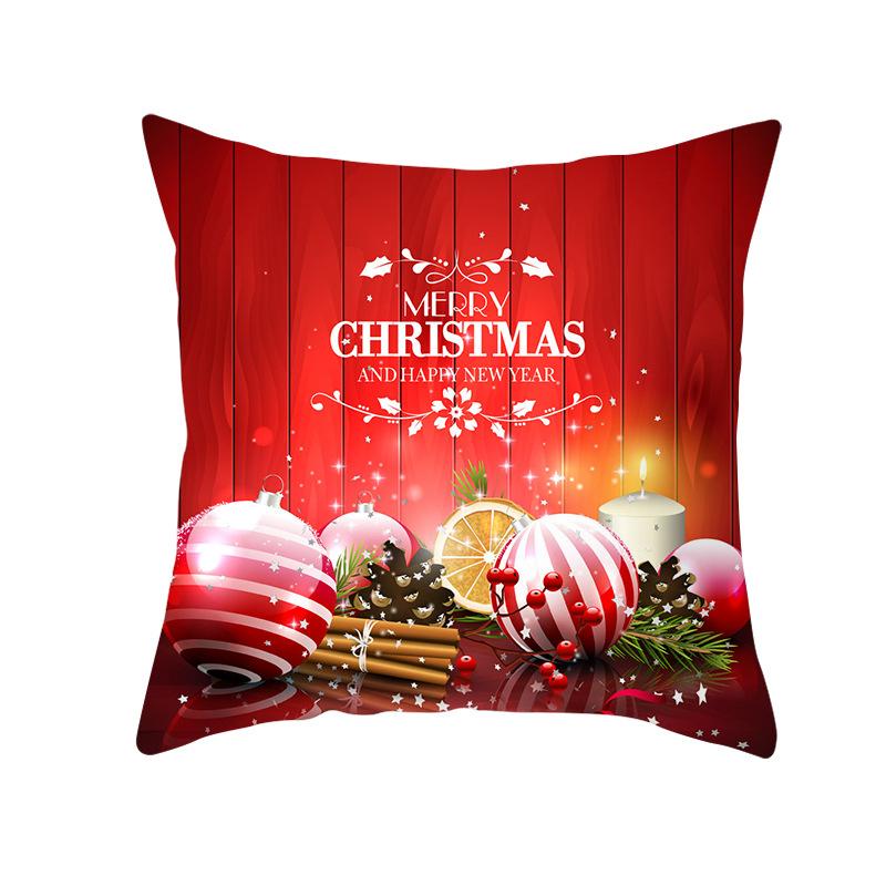 Nordic Christmas Pillowcase Christmas Ball Decoration Home Sofa Cushion Cover