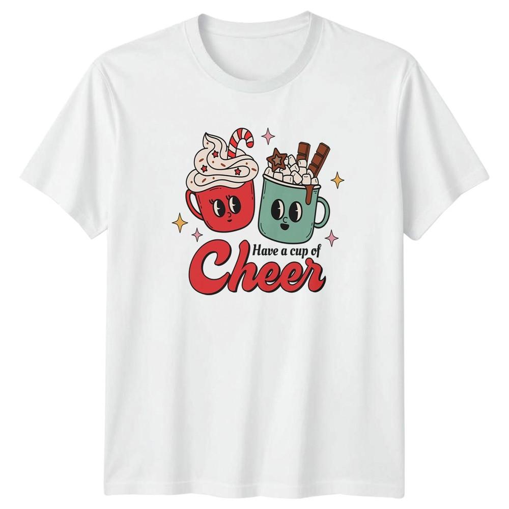 Have A Cup Of Cheer Christmas Holidays Mugs Unisexs TShirt Unisexs Tee Graphic Top S