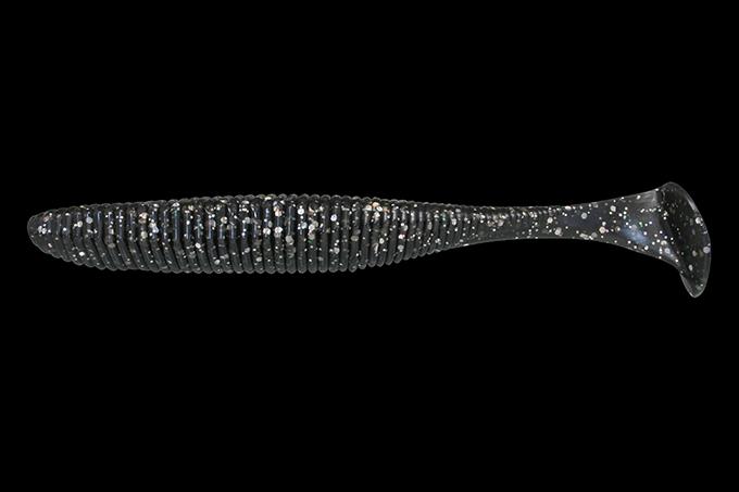 Jackall Soft Lure Rhythm Wave 4.8 Inches HL Lame Black (8765)