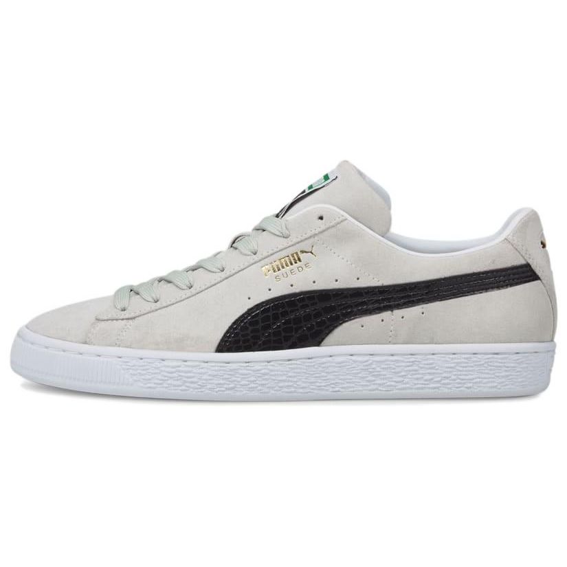 Puma Suede Series Croc Retro Casual Low-Top Sneakers Unisex Sneakers Gray White 384852-02