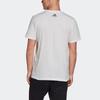 Adidas T Shirts Men's White Crew Neck Moderate Straight Fit FN1715