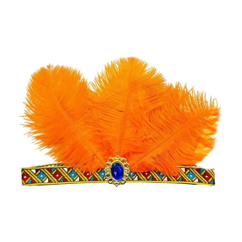A52E Novelty Headband for Dance Stage Play Costume Carnivals Eye-catching Studded Crystal Costume