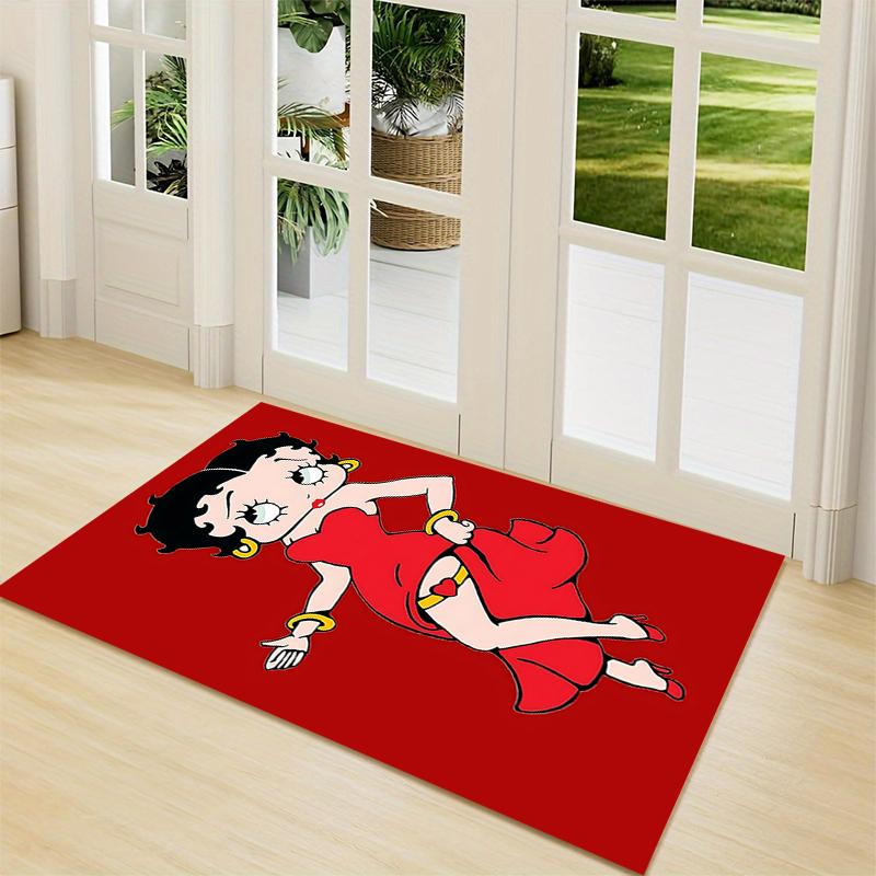 1Pc Betty Boop Dress Carpet Rug Customizable Soft Washable Antislip Home Living Room Sofa Mats Personalized Rug 09176