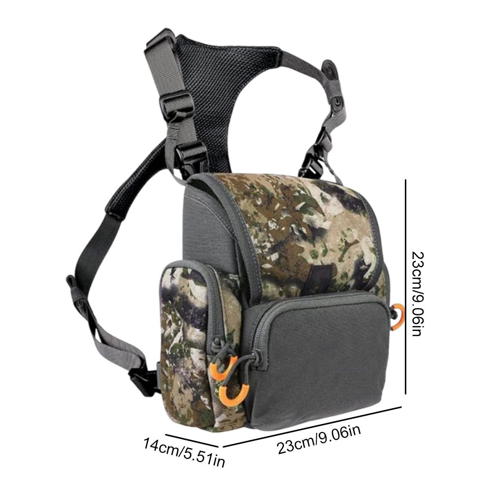 

Bino Harness with Rain Cover with Rangefinder Pocket Adjustable Large Capacity Bino Case for Hunting Hiking різнокольоровий