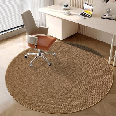 Study Carpet Non-slip Waterproof Soundproof Floor Mat Round Imitation Texture TPR Bottom Rug Large Size Home Decoration Mats