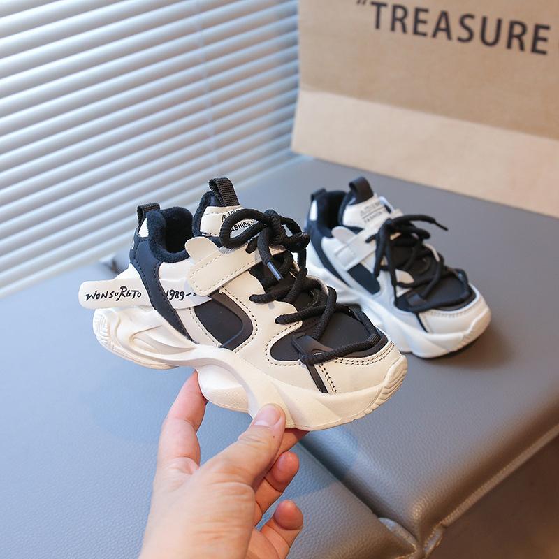 

New Style Children s Shoes - Boys Shoes, Girls Shoes, Soft Sole, Anti-slip, Padded Running Shoes 21 чёрный
