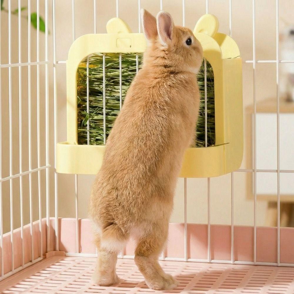 Large Capacity Hay Feeder Chew Proof Grass Rack Pet Food Dispenser  For Rabbits/Guinea Pigs