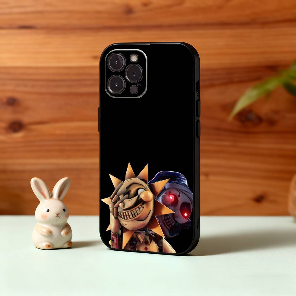 F-Five-Nights-At-Freddys F-Fnaf Phone Case For iPhone17 16 15 14 13 12 11 Pro Max Plus,5G Soft Black Case