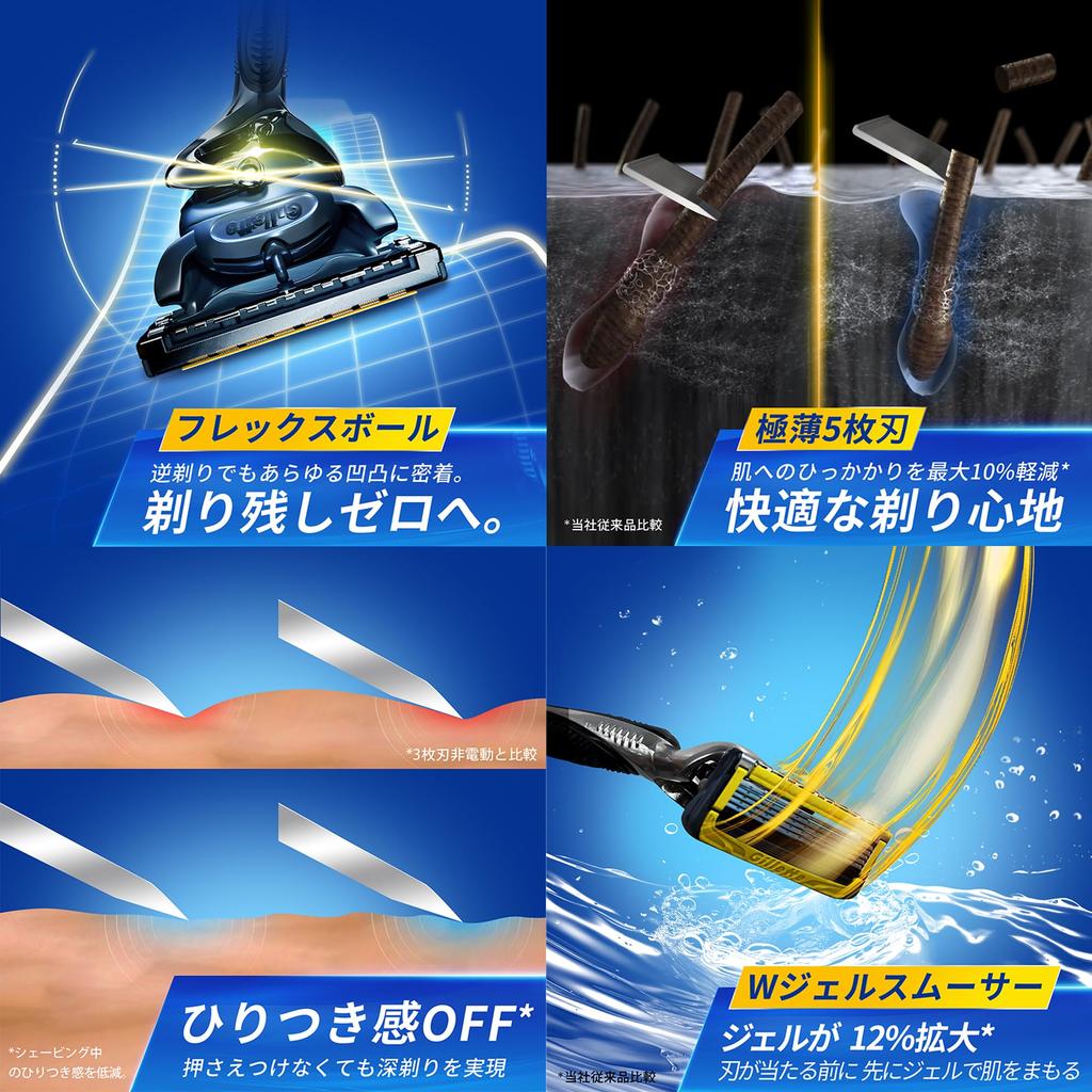 Gillette 16 Replacement Close Gentle On Skin Men's Razor, Blades, ProShield, Shave,