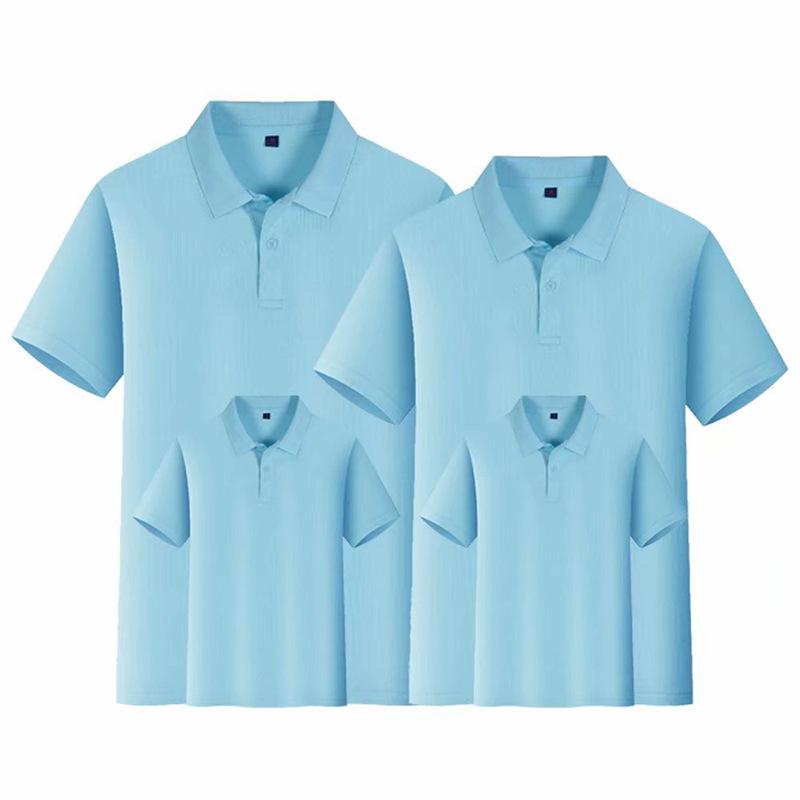 Children's & Parent-Child Polo Shirt: Quick-Drying Sports, Cultural, Short Sleeve with Custom Logo Print