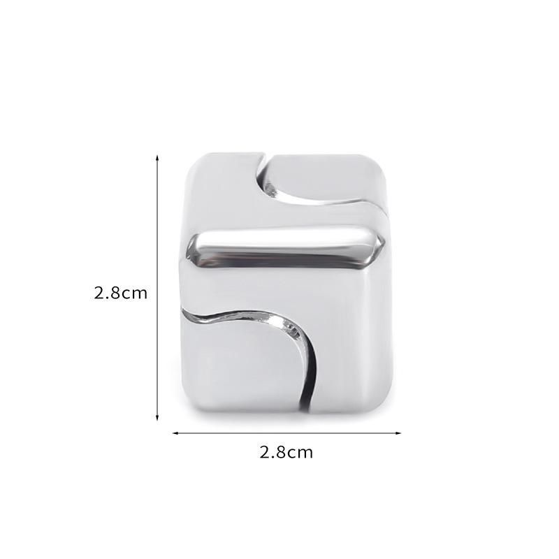 Alloy Cube Spinner Fingertip Gyroscope Fidget Anti Stress Toys Adult Office Home Travel Portable Stress Reliever Toys Xmas Gifts
