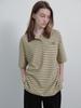 Leibeu Terry Stripe Collared T-Shirts Vw6Se344_2Color