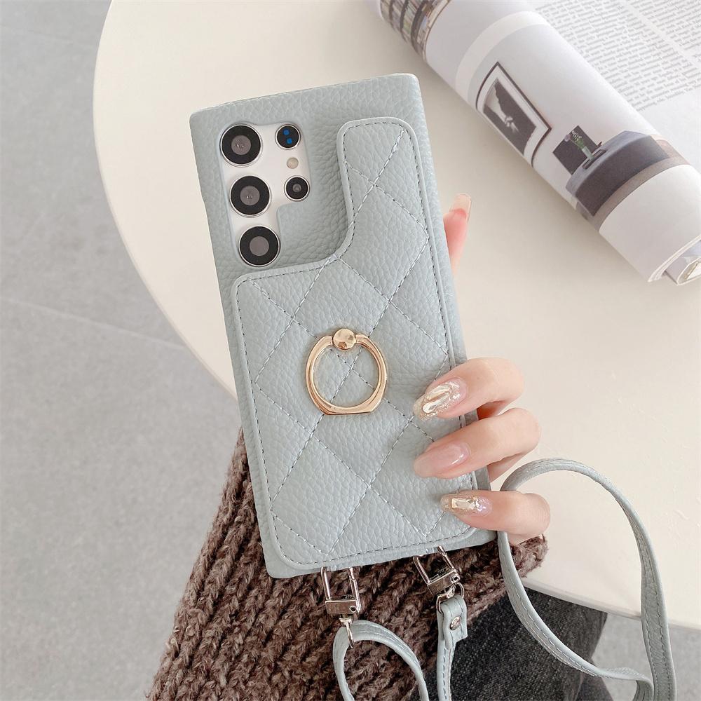 Crossbody Handyhülle für Samsung Galaxy S23 FE S24 Ultra S22 S21 Plus M54 A55 A15 A25 A35 A14 A24 A34 Geldbörse Kartenhalter Ring