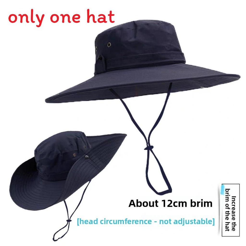 

Mountaineering Hat For Women With Sun Protection Breathable Waterproof Foldable Outdoor Cap синій