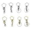 Set of 20 Split Keyfob Keyrings Keychain Pendants Flower DIY Keychain Part Alloy Material Keyrings Supply for Keychain