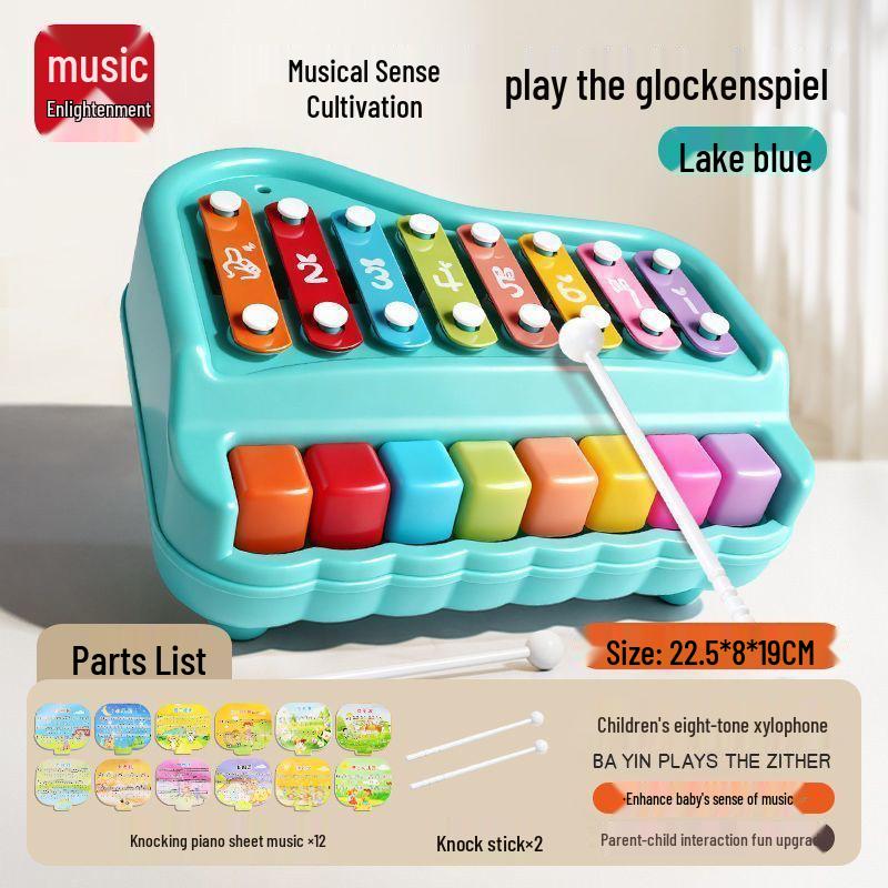 

Infant & Toddler Wooden Xylophone: Eight-Tone Educational Toy for Early Childhood Music Development.