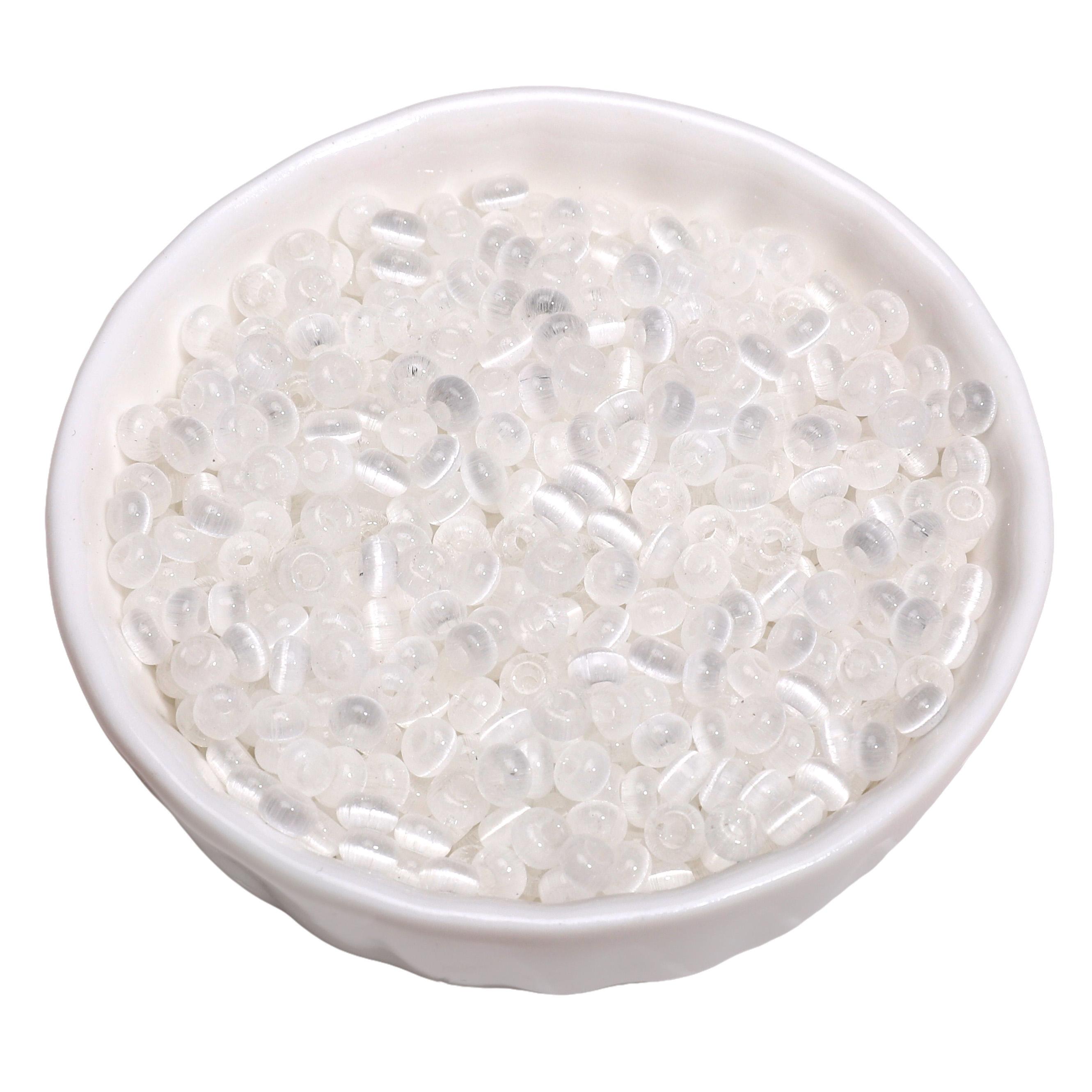 

90 шт. Бисер отечественный супер отличный стеклянный кошачий глаз бусины DIY браслет ожерелье для изготовления ювелирных изделий аксессуары белый