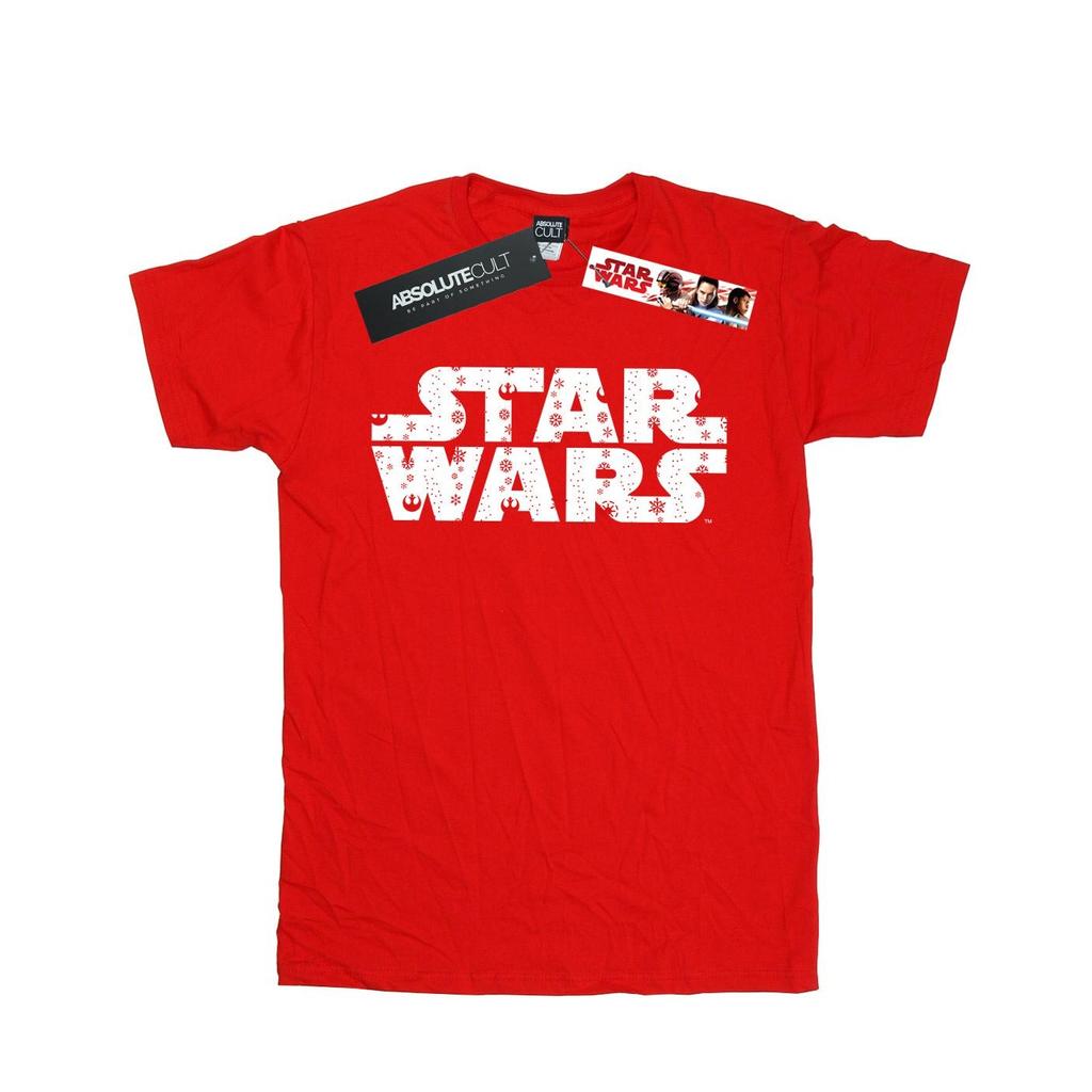 Star Wars Mens Christmas Logo T-Shirt