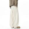 Dingfengbaoluo American Style Simple Curved Blade Pants Men Spring Loose Patchwork Solid Color Straight Casual Trousers
