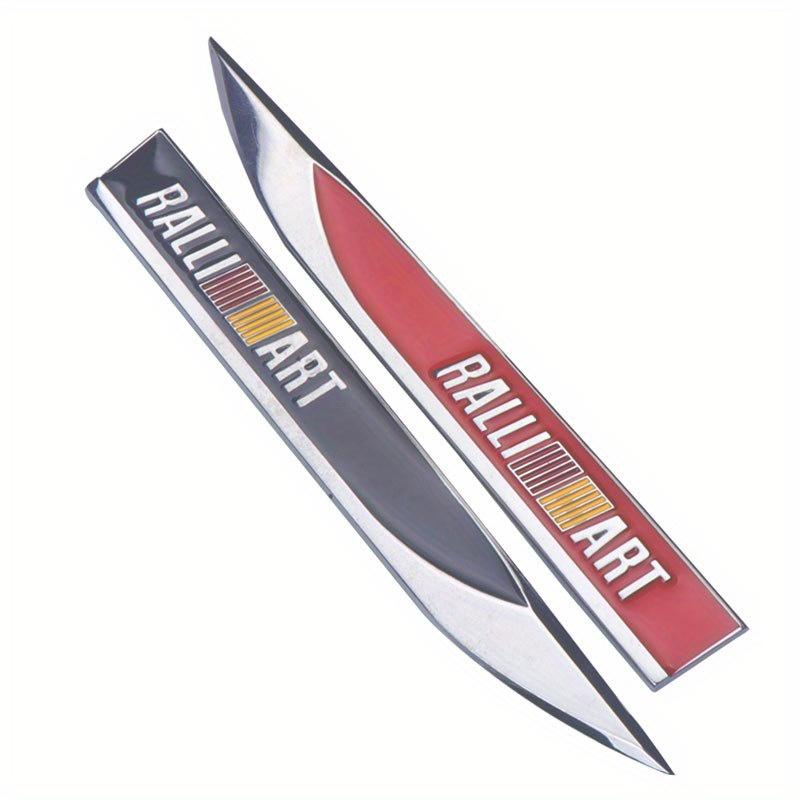 Set of 2 Three-Dimensional Metal Badges for Car Fender Side Wings Designed for Styling