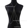 Cross-border Jewelry Body Chain European and American Sexy Exaggerated Beach Casual Flash Diamond Pendant Fringed Alloy Chest Chain