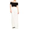 Hochwertige Damen-Hose mit hoher Taille, modisch, solide, lockere, weite, lange Hose, fließende Palazzo-Hose