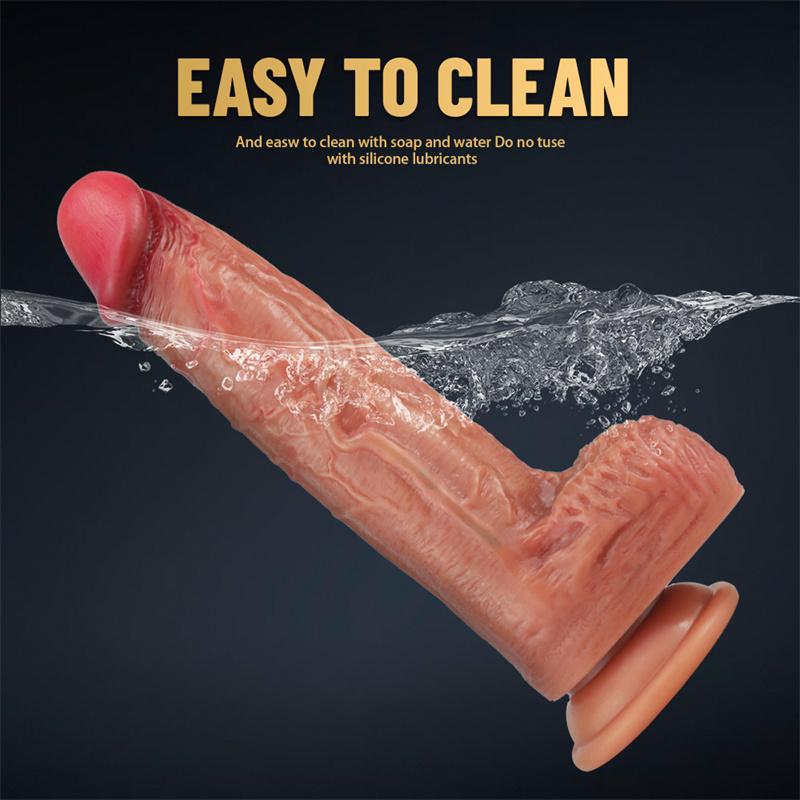 Female Masturbation Device Liquid Silicone Simulation Penis Double-layer Dildo Adult Sex Products