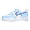Nike Air Force 1 Abrasion Resistant Low top Skateboard Shoes Women's Light Blue FV3654-111(Team252-)