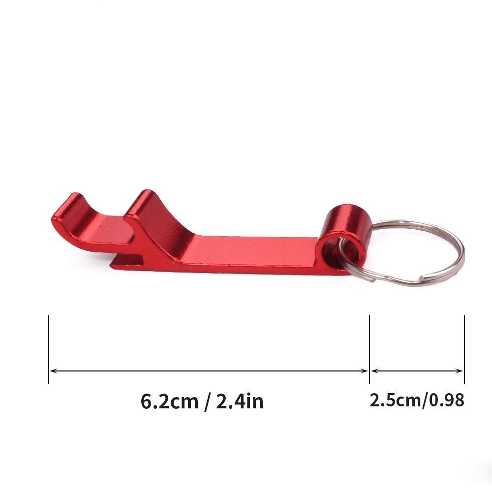 6Pcs Beer Bottle Openers Colored Bottle Opener Keychain Aluminum Alloy Colorful Mini Pocket Beer Beverage Opener