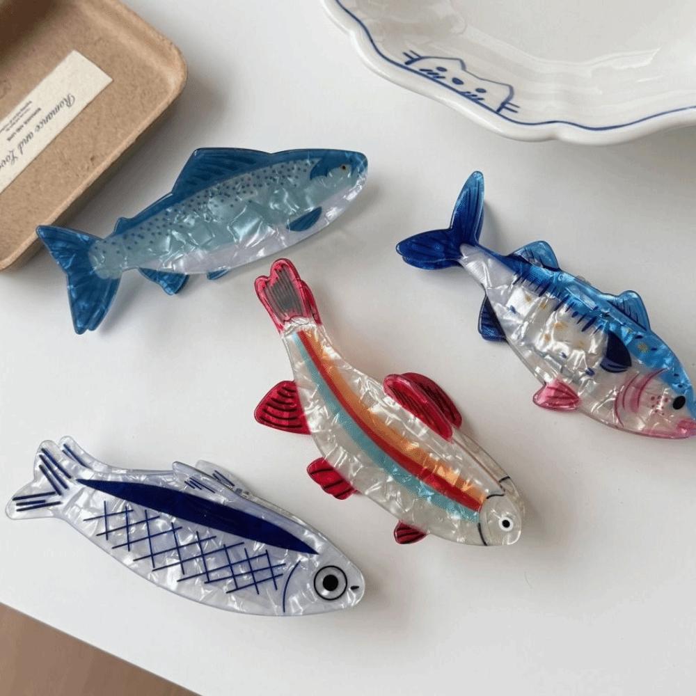 PVC Meeresleben Fisch Haarspange Thunfisch Fisch Greifklemme Kreativer Meeres-Tier-Haarkralle Damen