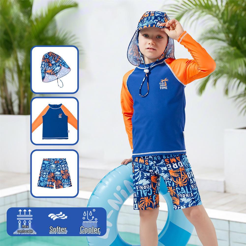 

Детский купальник-тройка с длинным рукавом и защитой от солнца «Кокосовая пальма 2025» 130 (Height 120cm, Weight 22kg max)