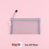 Large Capacity Transparent Nylon Mesh Document Bag - A4 Student and Office Zipper Storage Bag